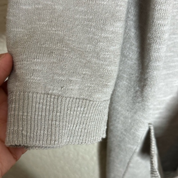 Eileen Fisher Organic Linen Cotton High Collar Cardigan Size SM Sweater - Picture 5 of 9